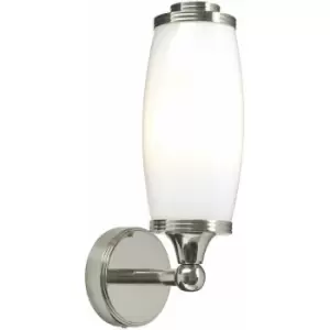Image of Loops - IP44 Wall Light Enclosed Glass Shade LED Included Polished Nickel LED G9 3.5W