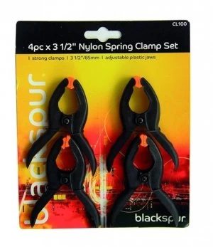 image of Blackspur 3.5 Nylon Spring Clamps - 4 PACK