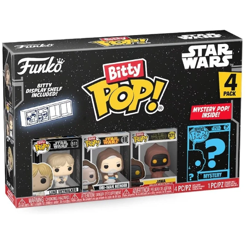 Image of Funko Bitty Pop: Star Wars A New Hope 4 Pack (Styles Vary) Multi unisex