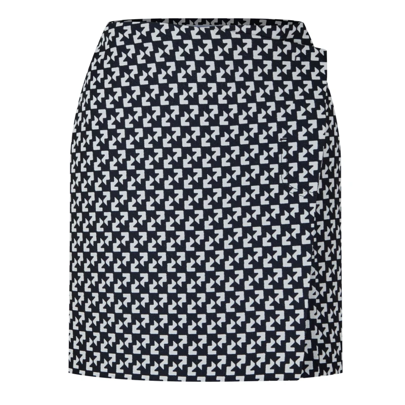 Image of Off White Womens Abstract Wrap Skirt White/Black female 10 (S)