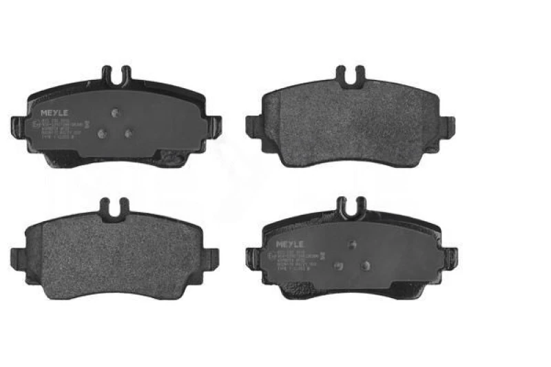 Image of MEYLE 025 230 7016 Brake pad set Front Axle, prepared for wear warning indicator, Original Quality, with anti-squeak plate Brake Pad Set,disc brake (