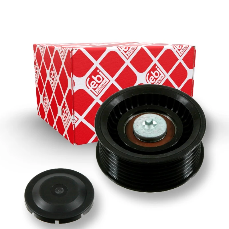 Image of FEBI BILSTEIN 22363 Idler Pulley with screw Plastic Deflection/Guide Pulley,v-ribbed belt (312)