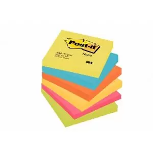 Image of Post-it Notes 76mm x 76mm Energetic Colours Pack 6 7100183441