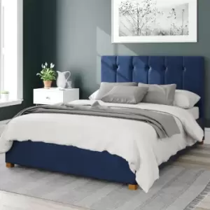 Image of Aspire Hepburn Ottoman Storage Bed Velvet Navy King