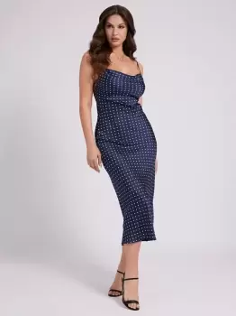 Guess Dots Print Slip Dress