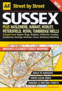 Image of Aa Street by Street Sussex Hardback