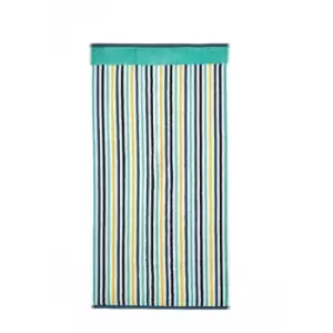 image of Nautical Stripe Jacquard 100% Cotton 550gsm Hand Towel, Multi - Fusion