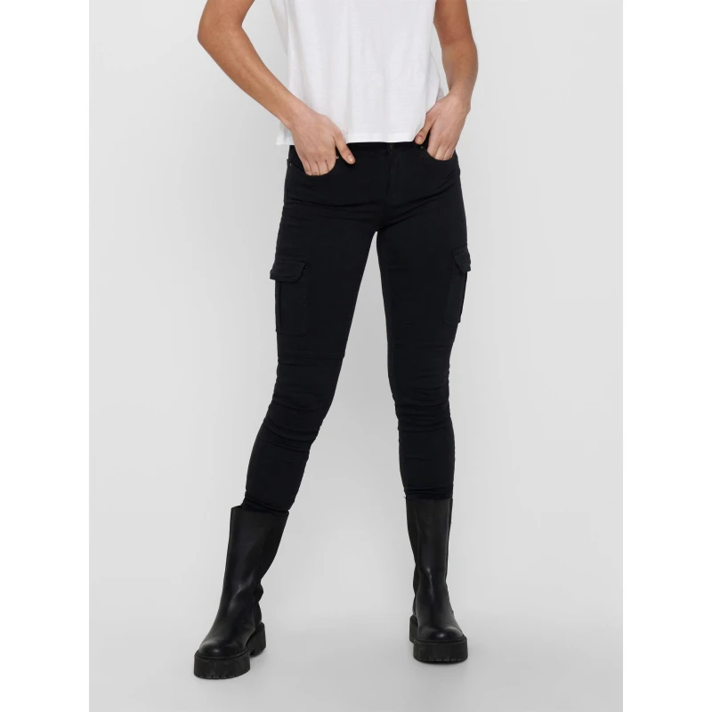 Image of Only Missouri Reg Ank Life Cargo Cargo Trousers Black W31L32 Women
