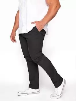 Image of BadRhino Essential Chino Trousers - Black, Size 42, Inside Leg 32, Men