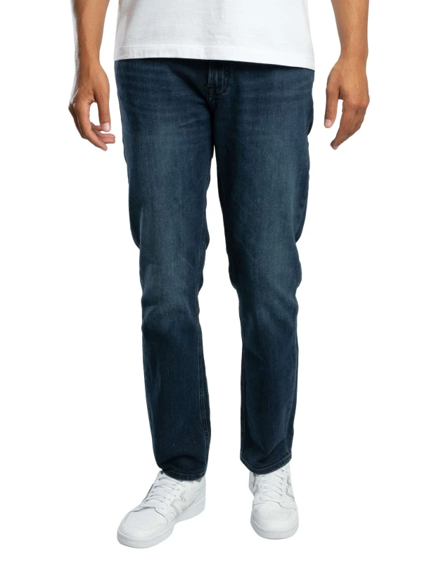 Image of jack & jones Clark Straight Jeans Dark Blue Men W32 L32