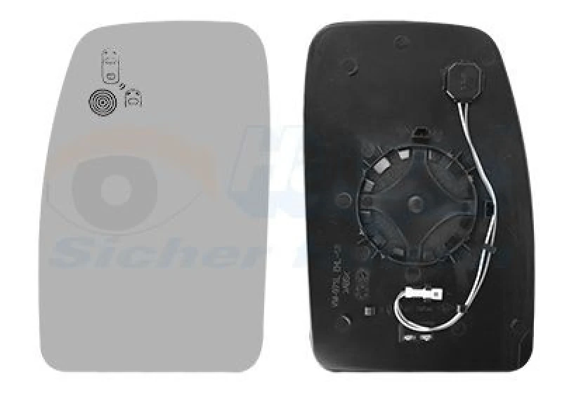Image of VAN WEZEL Wing mirror glass VAN WEZEL 4388837