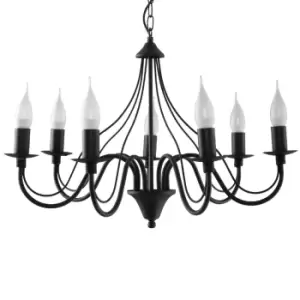 image of Sollux Chandelier Minerwa 7 Black