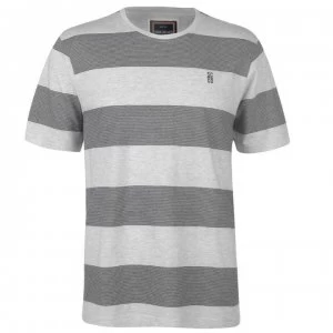 image of SoulCal Striped T Shirt Mens - White/Navy