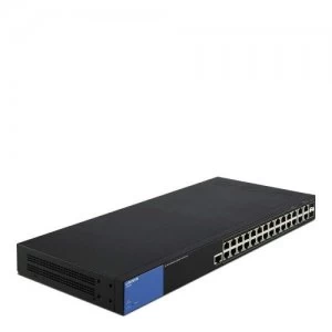 Image of Linksys 1GB Managed PoE 28 Port Network Switch