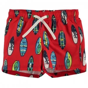 image of Benetton Child Boys Swim Shorts - Red