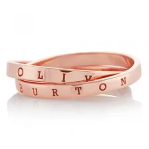 Image of Olivia Burton The Classics Rose Gold-plated Interlink Ring OBJCOR24