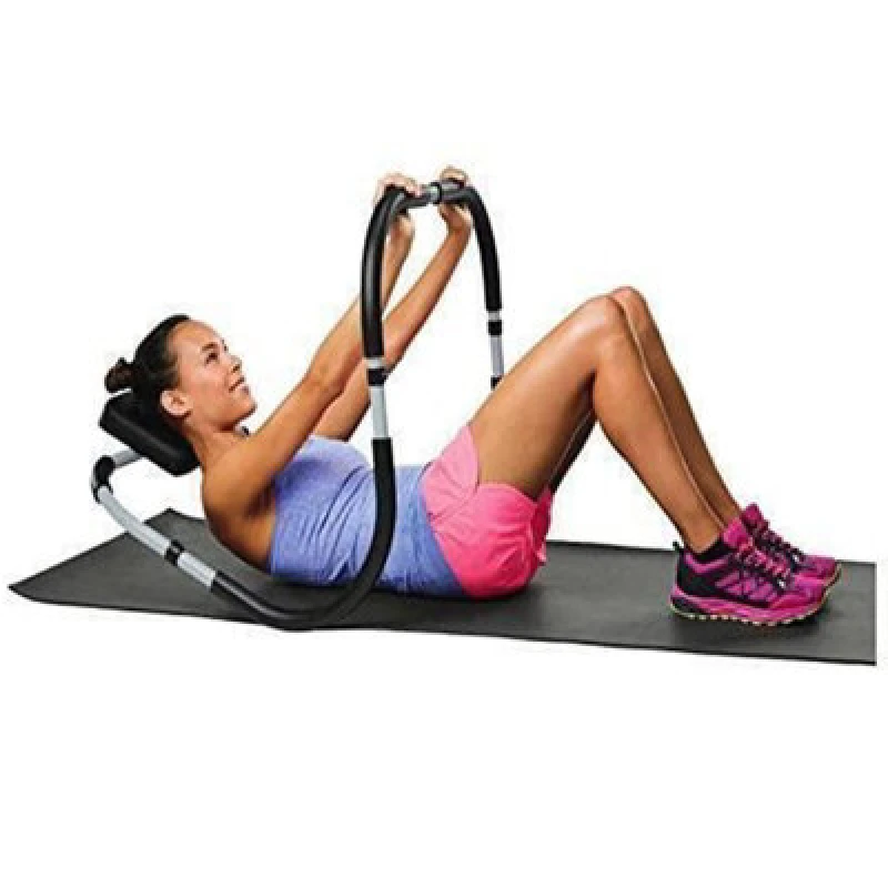 Image of Sit Up Abdominal Roller Trainer Ab Crunch Core Worker Abs Exercise Machine Gym