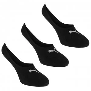 Image of Puma 3 Pack Footie Socks Mens - Black