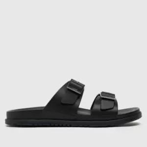 image of UGG Black Wainscott Buckle Slide Sandals