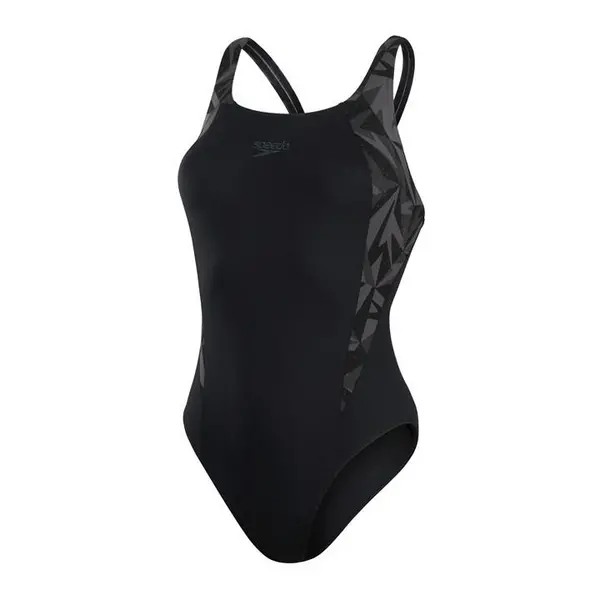 Image of Speedo Print Swimsuit Womens 28 Black 32862203310