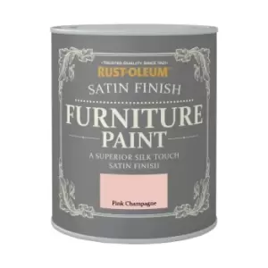 image of Rust-Oleum Satin Furniture Paint - Pink Champagne - 125ml