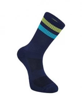 image of Madison Alpine Mtb Sock, Ink Navy / Lime Punch