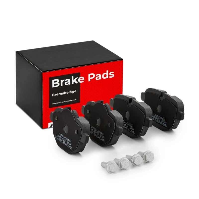 Image of STARK SKBP-0010320 Brake pad set Rear Axle, prepared for wear warning indicator, Axle Vers.: Rear Brake Pad Set,disc brake (402)