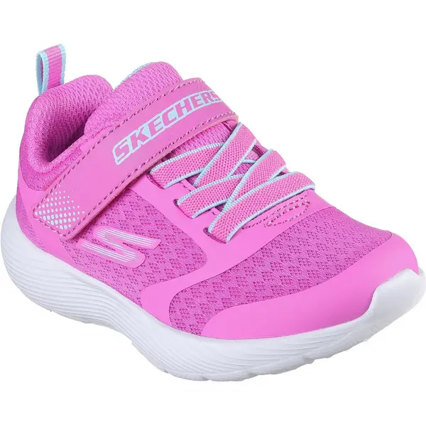 Image of Skechers Girls Dyna-Lite Venice Cruise Slip On Trainers UK Size 5 (EU 22) Pink/Aqua SKE2279-PKAQ-5