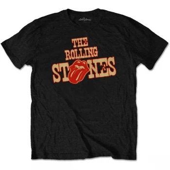 image of The Rolling Stones - Wild West Logo Unisex Large T-Shirt - Black