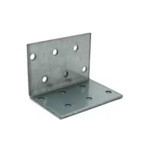 image of Heavy Duty Zinc Plated Reinforced Corner Angle Bracket - Size 40x40x60x2mm - Pack of 1