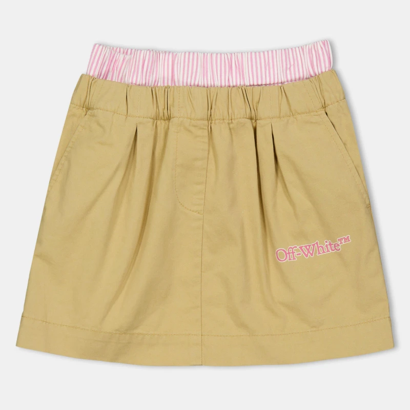 Image of Off White Kids A-Line Skirt Beige/Pink female 8Y