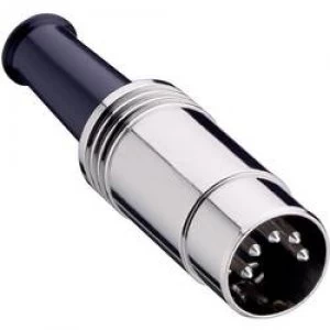 Image of DIN connector Plug straight Number of pins 5 Silver Lumberg 0131 05
