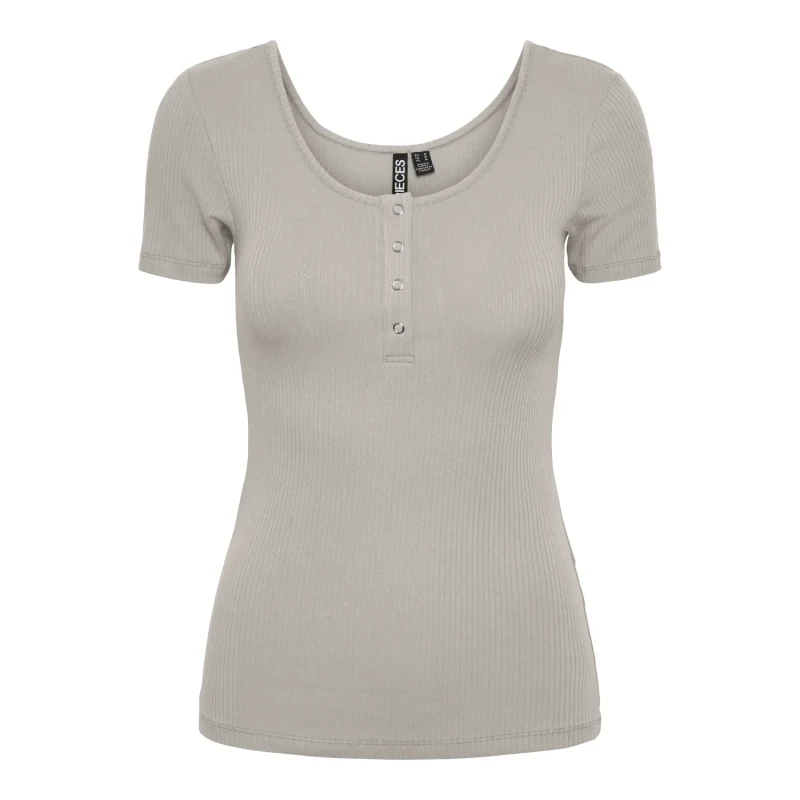 Image of Pieces Womens T-Shirt Pieces Kitte Gris Female S