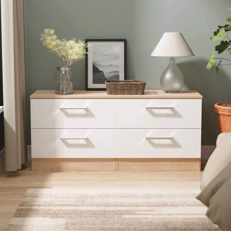 Image of Ready Assembled 2 U Cornwall 4 Drawer Bed Box (Ready Assembled) Multicolor Unisex