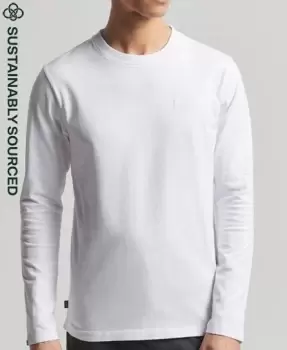 Image of Superdry Mens Organic Cotton Vintage Logo Embroidered Top White / Optic - Size: M