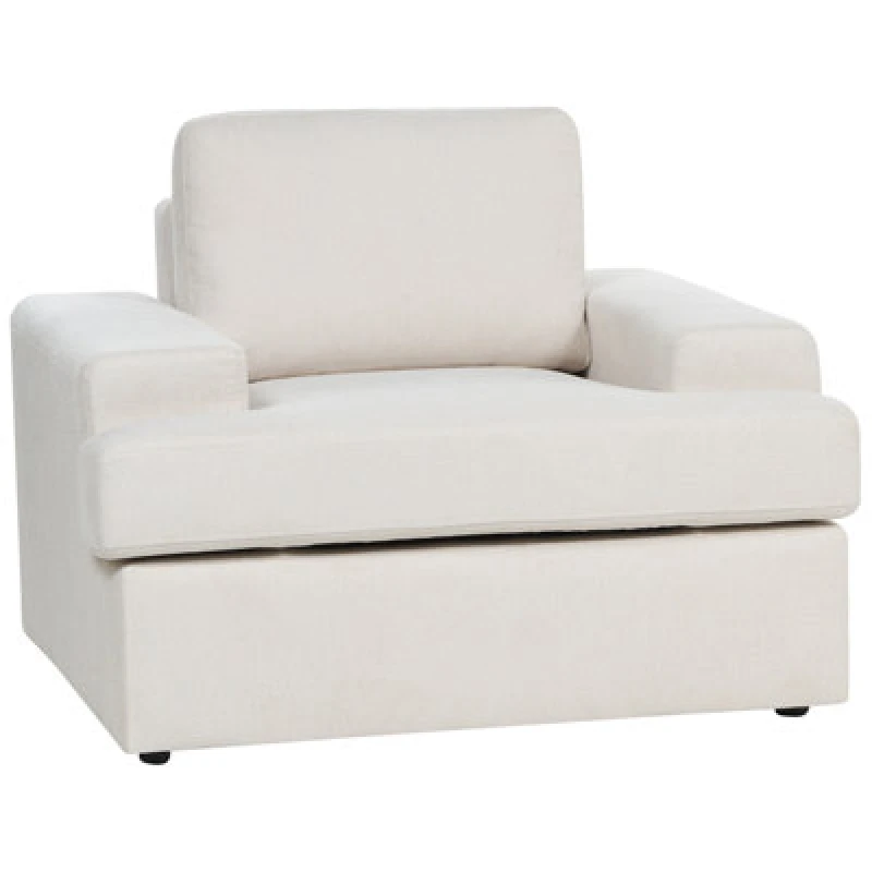 Image of Beliani Fabric Armchair Light Beige Alla