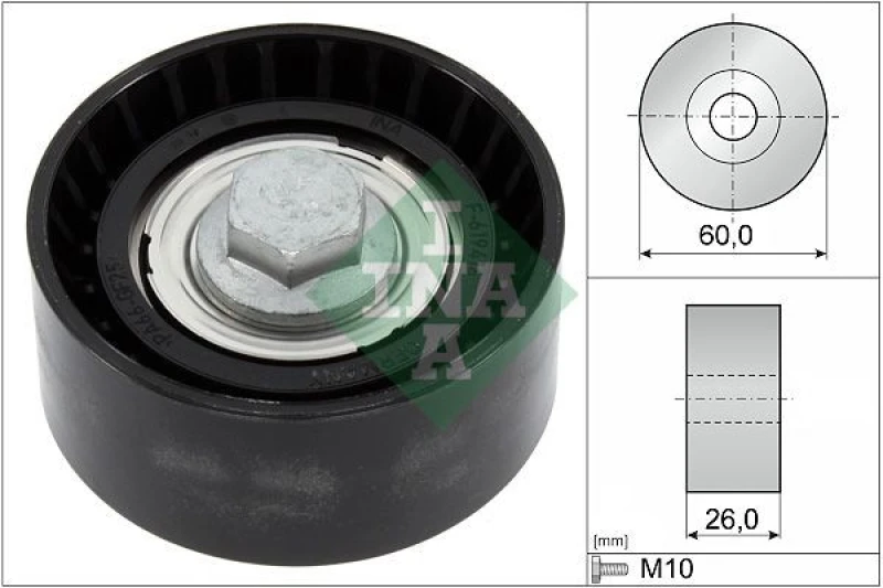 Image of Deflection / guide pulley, V-ribbed belt INA 532 0868 10