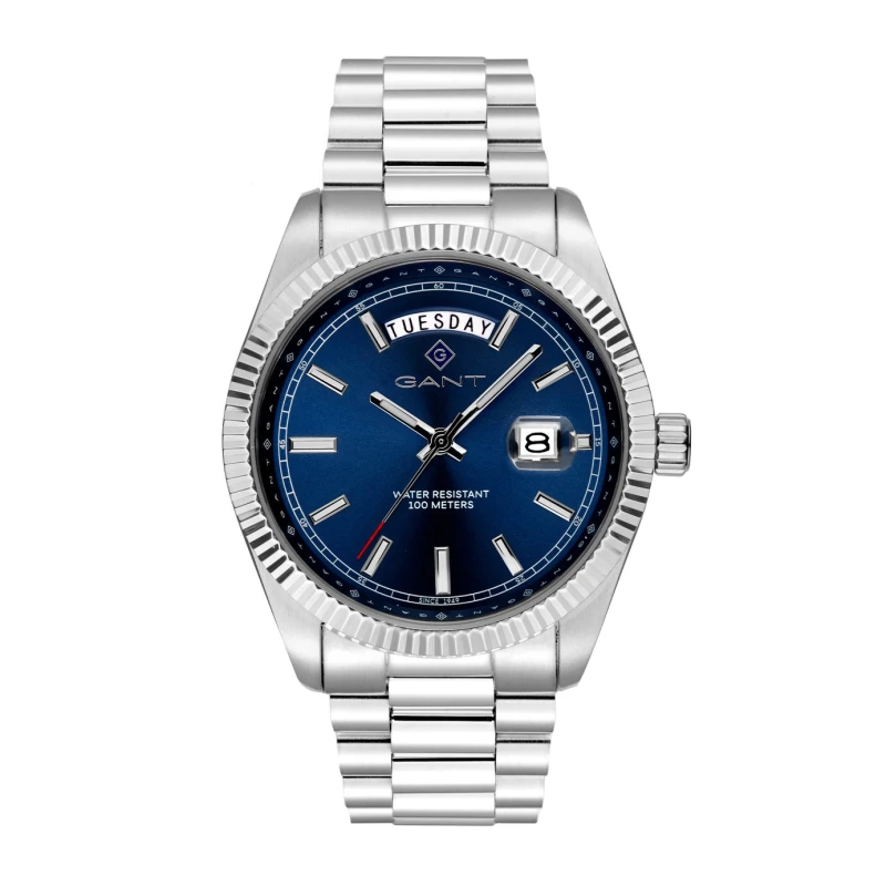 Image of Gant Gant Fairfax Wide Mens Blue Dial Stainless Steel Bracelet Watch