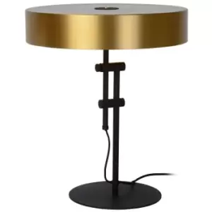 image of Lucide GIADA - Table Lamp - Ø40cm - 2xE27 - Matt Gold, Brass