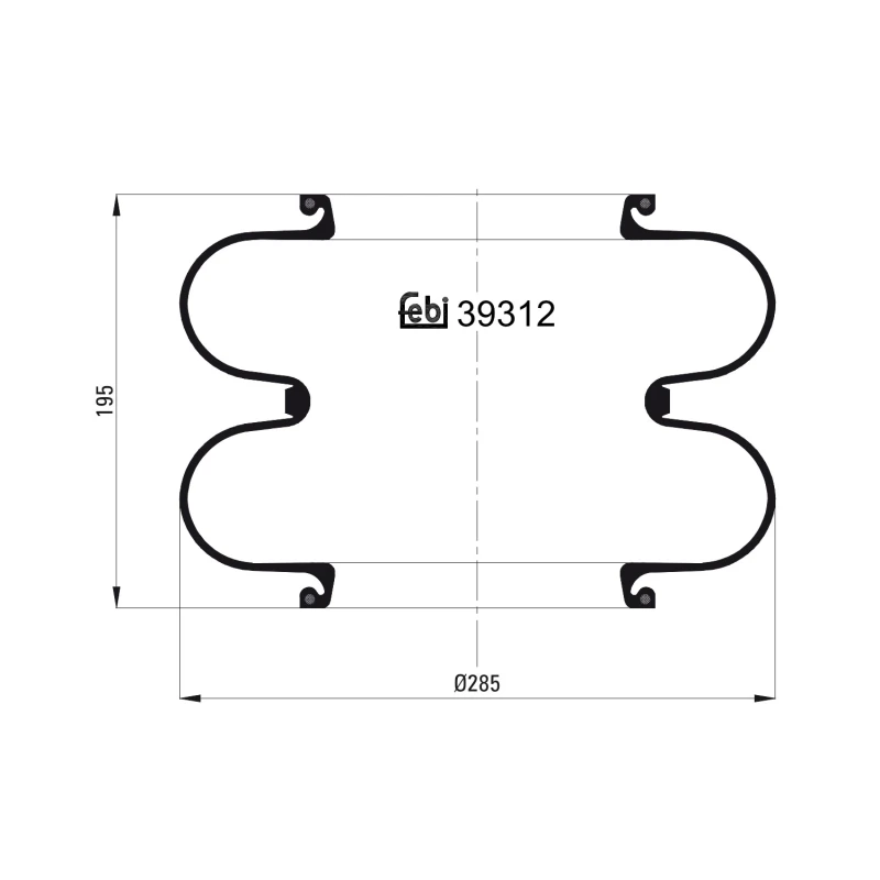 Image of FEBI BILSTEIN 39312 Boot, air suspension Boot,air suspension (324)