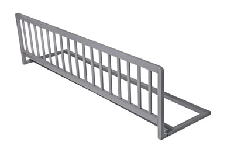 Image of Safetots Extra Wide Wooden Bed Guard, Grey, 38Cm High X 140Cm Wide, Toddler Bedrail For Safety, Secure Child Bed Rail