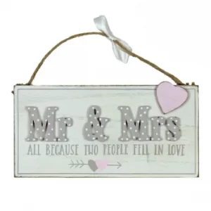 Image of Love Story Mr & Mrs Plaque