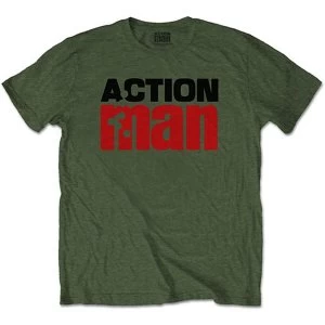 image of Hasbro - Action Man Logo Unisex Small T-Shirt - Green