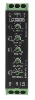 Image of Phoenix Contact Current Monitoring Relay With DPDT Contacts, 1 Phase