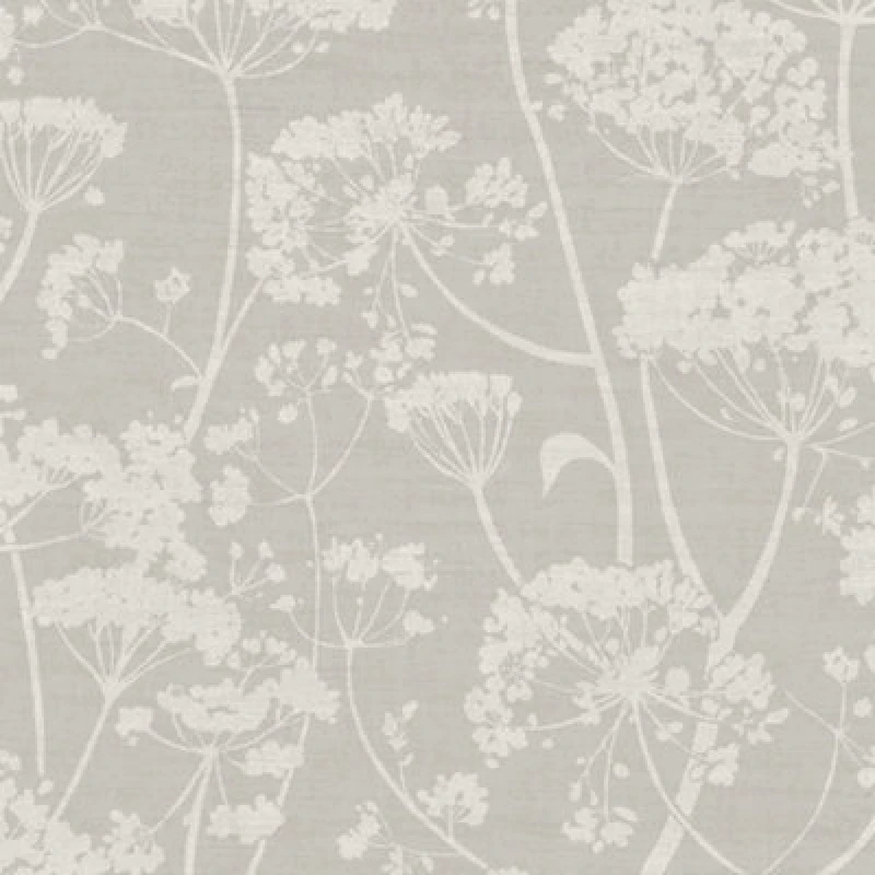 Image of Grandeco Cow Parsley Organic Foliage Trail Wallpaper, Grey