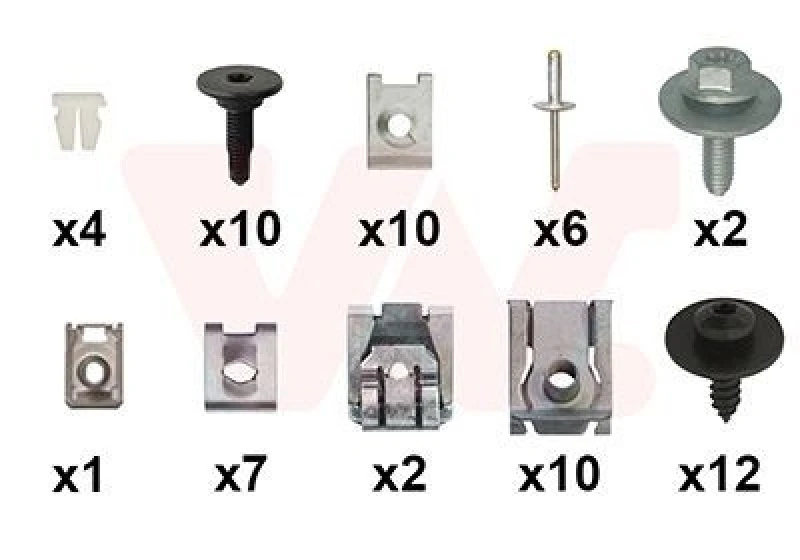 Image of VAN WEZEL Mounting Kit, bumper VAN WEZEL 0113794