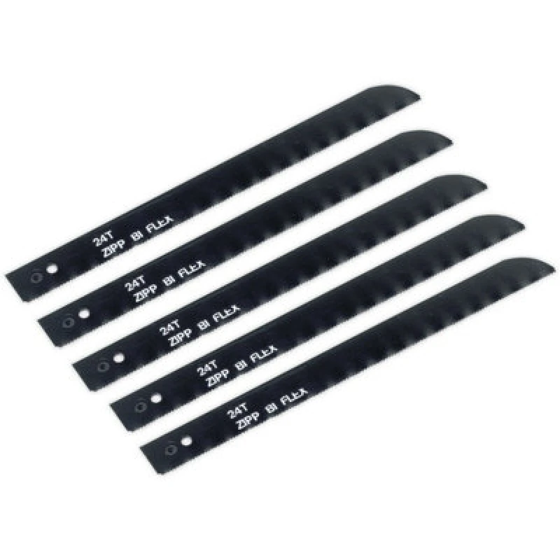 Image of Loops 5 PACK - HSS Air Jigsaw Saw Blades - 24 TPI BLACK Reciprocating Multi Material Black