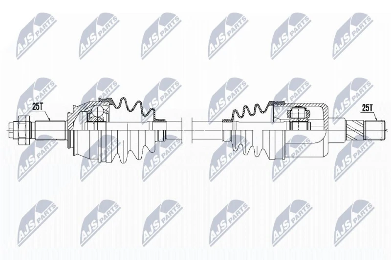 Image of NTY NPW-PL-041 Drive shaft Manual Transmission, Front Axle Drive Shaft (13)