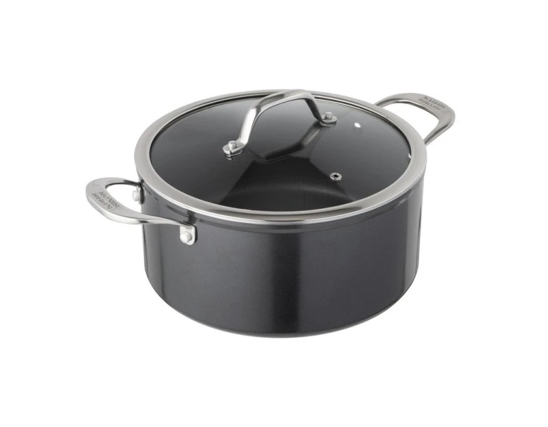 Image of Kuhn Rikon Easy Pro Aluminium Non-Stick Induction Safe Casserole Pot, 24cm/5L in Black Unisex
