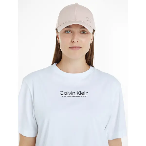 Image of CK Logo Cap in Cotton Canvas